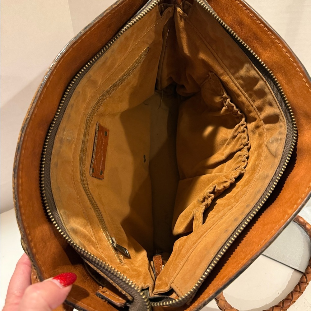 Patricia Nash Zamora Leather Tooled Tote Bag - Picture 6 of 16